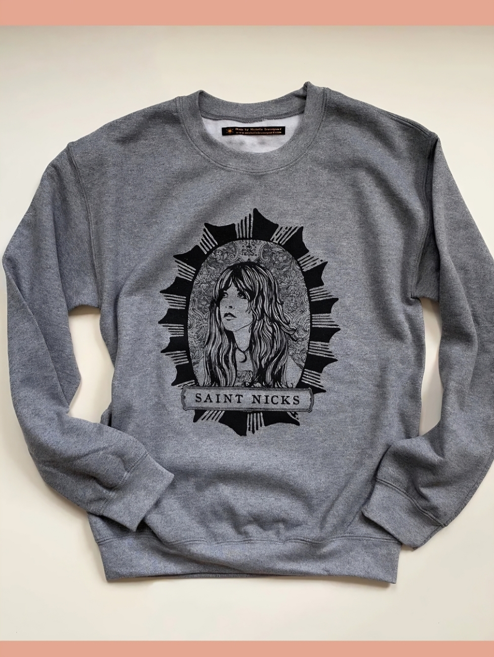 Stevie Nicks Saint Nicks Long Sleeve Sweatshirt By Michelle Brusegaard Medium